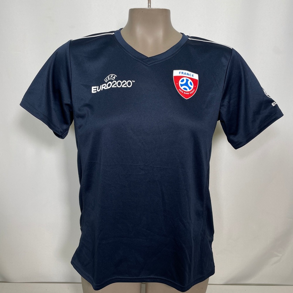 France National Team UEFA Euro 2020 Navy Blue Fan Soccer Jersey Women's SMALL